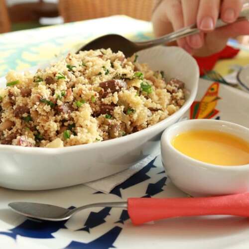 Farofa Temperada com Bacon