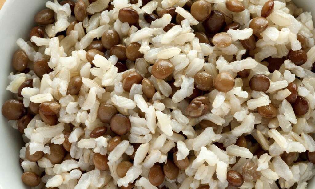 receita de arroz com lentilha