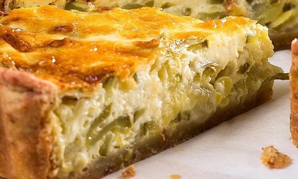 receita de Quiche de Alho Poró