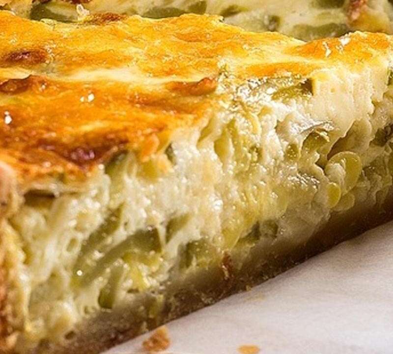 receita de Quiche de Alho Poró