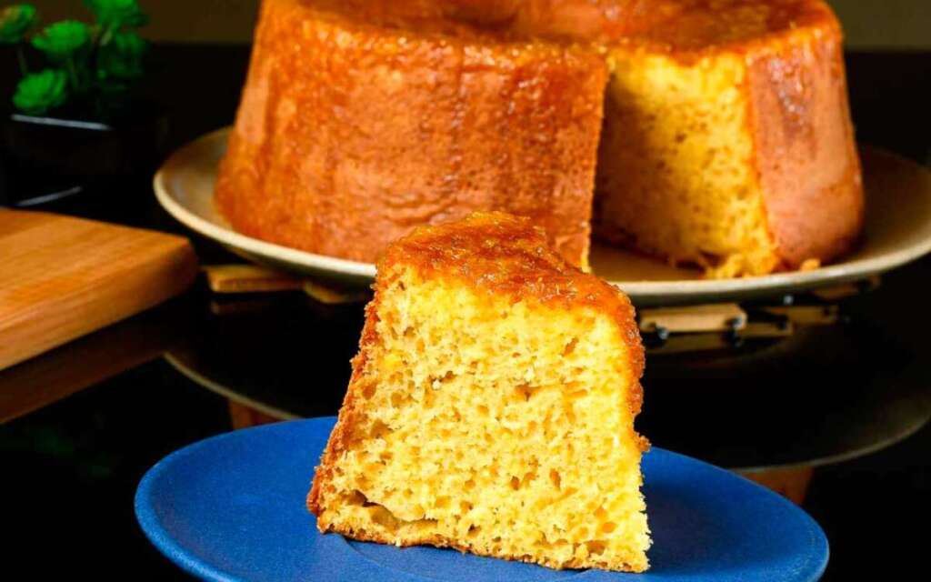 Receita de bolo de laranja fofinho de liquidificador